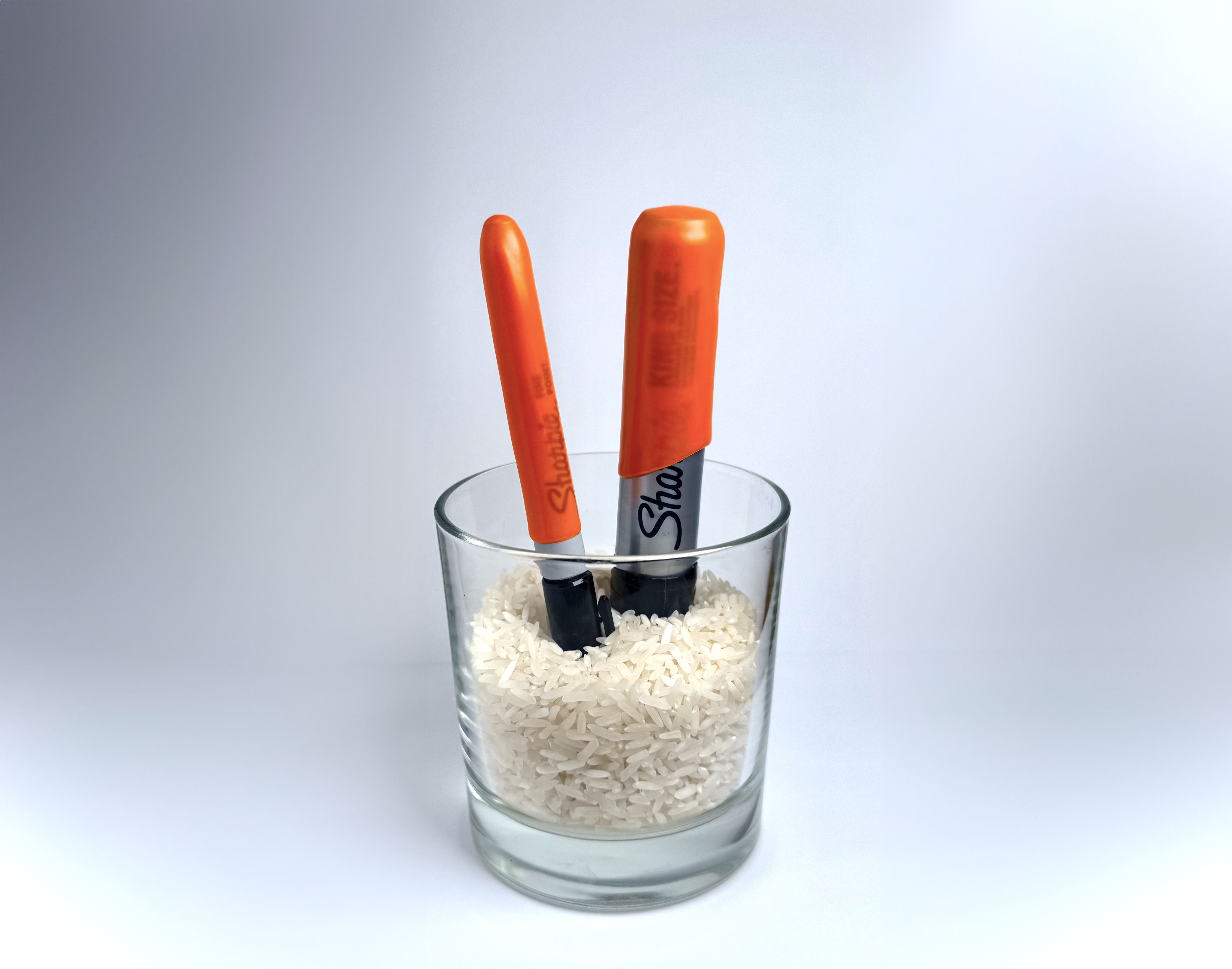 Orange plastidipped sharpies