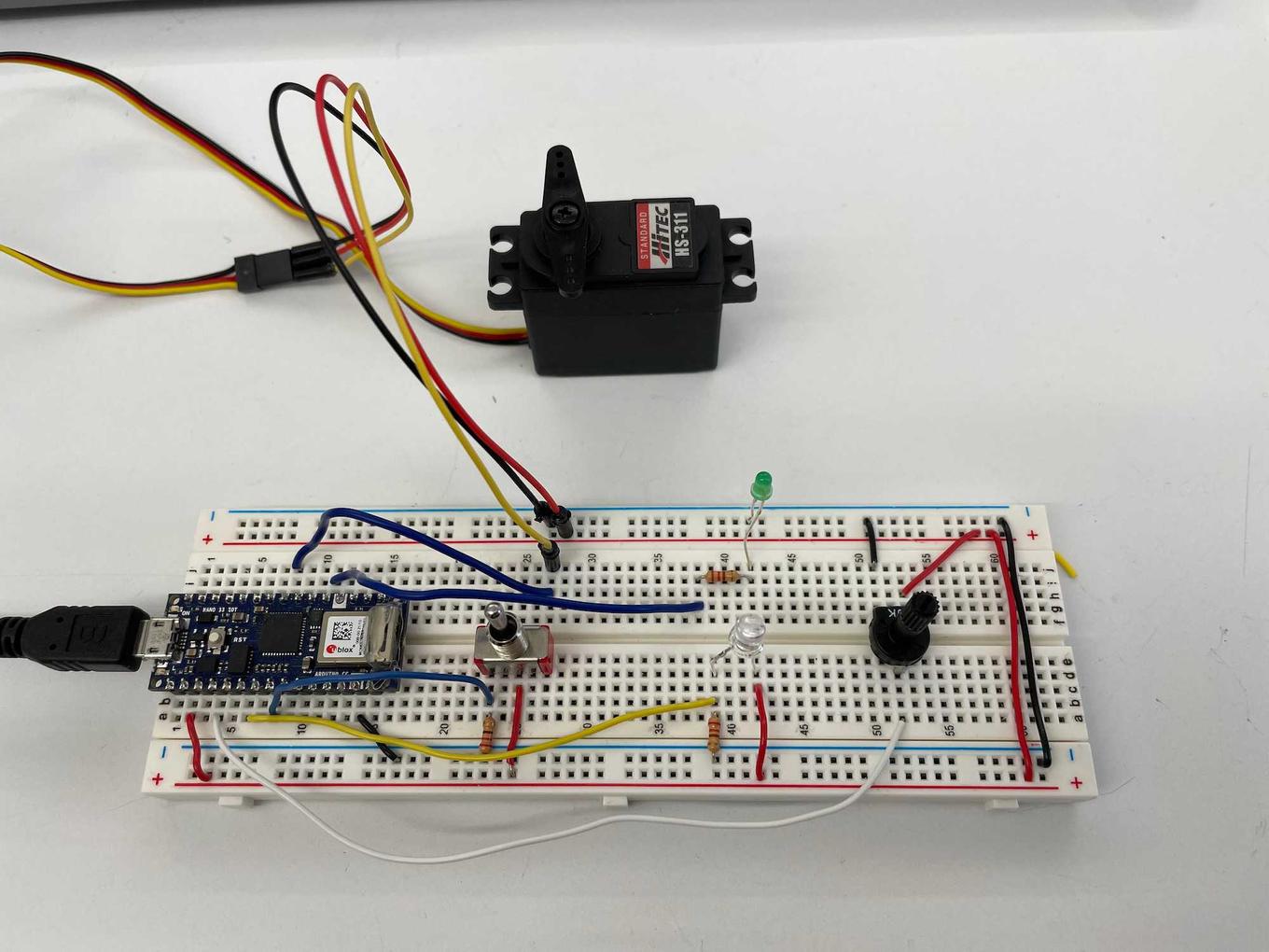 Breadboard setup for the proposed circuit